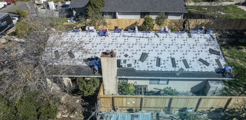 Residential roof replacement, Axiom 360, banner in reference to the question "How much does a roof replacement cost?"